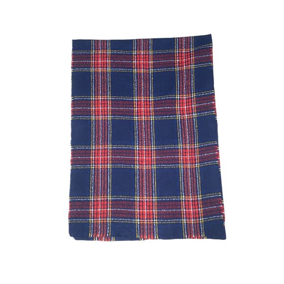Blue and Red Plaid Patterned Scarf / Wrap - Picture 1 of 4